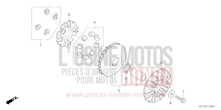 DRIVE FACE for Silver Wing FORCE SILVER METALLIC (NH411) from 2004